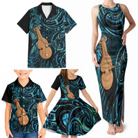 Kotiate New Zealand Family Matching Tank Maxi Dress and Hawaiian Shirt Maori Weapon Paua Shell Haka Fern LT14 - Polynesian Pride
