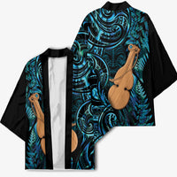Kotiate New Zealand Kimono Maori Weapon Paua Shell Haka Fern