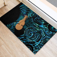 Kotiate New Zealand Rubber Doormat Maori Weapon Paua Shell Haka Fern