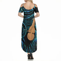 Kotiate New Zealand Summer Maxi Dress Maori Weapon Paua Shell Haka Fern LT14 - Polynesian Pride