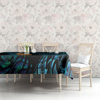 Kotiate New Zealand Tablecloth Maori Weapon Paua Shell Haka Fern