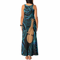 Kotiate New Zealand Tank Maxi Dress Maori Weapon Paua Shell Haka Fern LT14 - Polynesian Pride