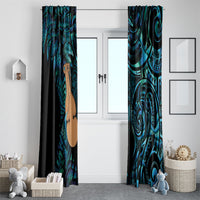 Kotiate New Zealand Window Curtain Maori Weapon Paua Shell Haka Fern