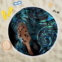 Maripi New Zealand Beach Blanket Maori Weapon Paua Shell Haka Fern