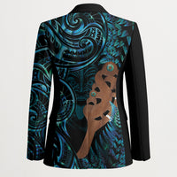 Maripi New Zealand Blazer Maori Weapon Paua Shell Haka Fern