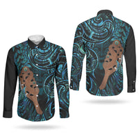 Maripi New Zealand Couples Matching Off Shoulder Short Dress and Long Sleeve Button Shirt Maori Weapon Paua Shell Haka Fern LT14 - Polynesian Pride