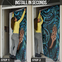 Maripi New Zealand Door Cover Maori Weapon Paua Shell Haka Fern