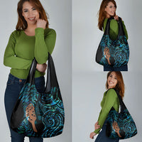 Maripi New Zealand Grocery Bag Maori Weapon Paua Shell Haka Fern