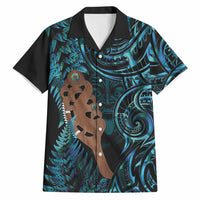 Maripi New Zealand Hawaiian Shirt Maori Weapon Paua Shell Haka Fern LT14 Turquoise - Polynesian Pride
