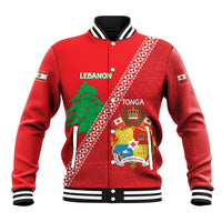 Tonga And Lebanon Baseball Jacket 2026 Together Half Style