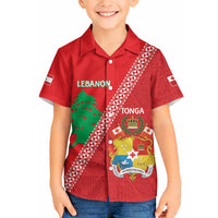 Tonga And Lebanon Hawaiian Shirt 2026 Together Half Style LT14 - Polynesian Pride