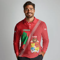 Tonga And Lebanon Long Sleeve Polo Shirt 2026 Together Half Style