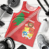 Tonga And Lebanon Men Tank Top 2026 Together Half Style