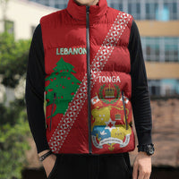 Tonga And Lebanon Sleeveless Puffer Jacket 2026 Together Half Style