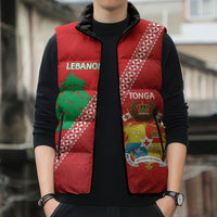 Tonga And Lebanon Sleeveless Puffer Jacket 2026 Together Half Style
