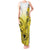 Hawaii Tank Maxi Dress Polynesian Shark Tattoo With Plumeria Yellow Gradient LT14 Women Yellow - Polynesian Pride