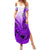 Hawaii Summer Maxi Dress Polynesian Shark Tattoo With Plumeria Purple Gradient LT14 Women Purple - Polynesian Pride