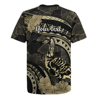 Personalised Hawaii Nene Goose Rugby Jersey Hawaiian Map Hibiscus Polynesian Art - Beige