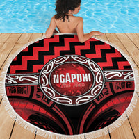 Aotearoa Ngapuhi Beach Blanket Maori Iwi Poutama Puhoro Tattoo