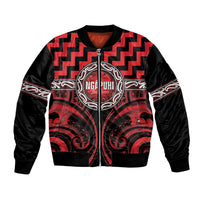 Aotearoa Ngapuhi Personalised Bomber Jacket Maori Iwi Poutama Puhoro Tattoo