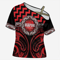 Aotearoa Ngapuhi Personalised Cross Shoulder Shirt Maori Iwi Poutama Puhoro Tattoo