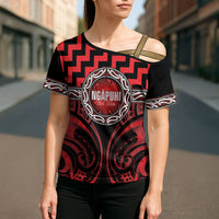 Aotearoa Ngapuhi Personalised Cross Shoulder Shirt Maori Iwi Poutama Puhoro Tattoo