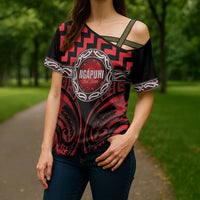 Aotearoa Ngapuhi Personalised Cross Shoulder Shirt Maori Iwi Poutama Puhoro Tattoo