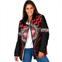 Aotearoa Ngapuhi Personalised Padded Jacket Maori Iwi Poutama Puhoro Tattoo
