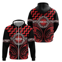 Aotearoa Ngapuhi Personalised Zip Hoodie Maori Iwi Poutama Puhoro Tattoo