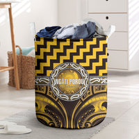 Aotearoa Ngati Porou Laundry Basket Maori Iwi Poutama Puhoro Tattoo