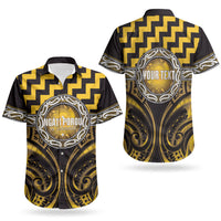 Aotearoa Ngati Porou Personalised Couples Matching Puletasi and Hawaiian Shirt Maori Iwi Poutama Puhoro Tattoo