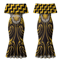 Aotearoa Ngati Porou Personalised Family Matching Mermaid Dress and Hawaiian Shirt Maori Iwi Poutama Puhoro Tattoo