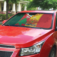 Rugby Papua New Guinea and Lebanon Auto Sun Shade PNG Kumuls Cedars Together