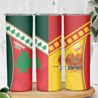Rugby Papua New Guinea and Lebanon Skinny Tumbler PNG Kumuls Cedars Together