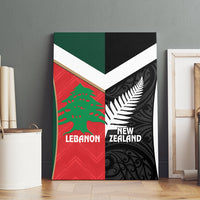 Rugby New Zealand and Lebanon Canvas Wall Art All Black Cedars Together
