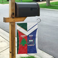 Rugby Samoa and Lebanon Garden Flag Toa Samoa Cedars Together