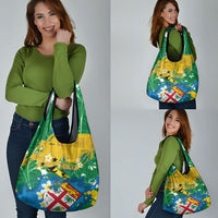 Malampa Fiji Day Grocery Bag 10 October Together We Grow Grunge Tapa Motifs