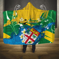 Malampa Fiji Day Hooded Blanket 10 October Together We Grow Grunge Tapa Motifs