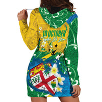 Malampa Fiji Day Hoodie Dress 10 October Together We Grow Grunge Tapa Motifs
