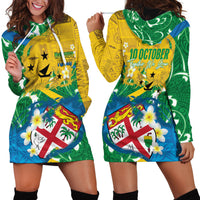 Malampa Fiji Day Hoodie Dress 10 October Together We Grow Grunge Tapa Motifs