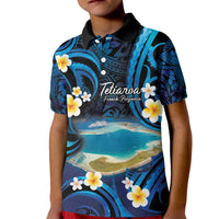 French Polynesia Tetiaroa Atoll Kid Polo Shirt Polynesian Curves Style LT14 Kid Blue - Polynesian Pride