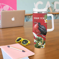 Personalised Kiribati Tarawa Atoll Tumbler With Handle Frigate Bird With Map Tropical Style