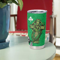 New Zealand and Ireland Rugby Tumbler Cup Maori Tiki Fern Irish Celtic Cross - Polynesian Pride