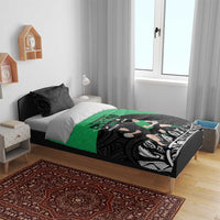 New Zealand and Ireland Rugby Bedding Set Chicago 2025 Go All Black Shamrocks - Polynesian Pride