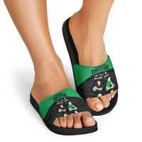 New Zealand and Ireland Rugby Slide Sandals Chicago 2025 Go All Black Shamrocks - Polynesian Pride