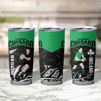 New Zealand and Ireland Rugby Tumbler Cup Chicago 2025 Go All Black Shamrocks - Polynesian Pride