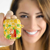 Aloha Hawaii Christmas AirPods Case Mele Kalikimaka Funny Santa Palaka Quilt Motifs - Polynesian Pride