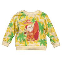 Aloha Hawaii Christmas Kid Ugly Christmas Sweater Mele Kalikimaka Funny Santa Palaka Quilt Motifs - Polynesian Pride