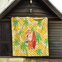Aloha Hawaii Christmas Quilt Mele Kalikimaka Funny Santa Palaka Quilt Motifs - Polynesian Pride