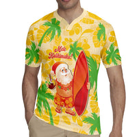 Aloha Hawaii Christmas Rugby Jersey Mele Kalikimaka Funny Santa Palaka Quilt Motifs - Polynesian Pride